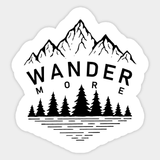 Wander More Sticker